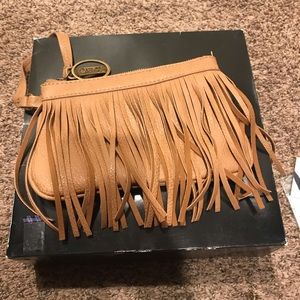 Carlos by Carlos Santana fringe clutch wristlet